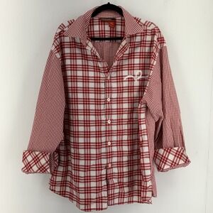 Rocawear Mens XL Button Up Shirt Red Gingham Check Rodeo Western Cowboy